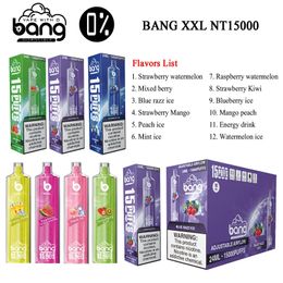 Original Bang XXL Hookah 15000 Disposable Vape 24ml Prefilled Vape Mesh Coil Shisha Bar Style Detachable Bottom Adjustable Airflow Pod Device E Cigarettes