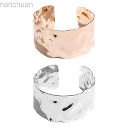 Bangle Europe American Style Wide Open Bangle Minority Design Alloy Cuff Bangles Jewelry Accessories Metal Exaggerated Bracelet ldd240312