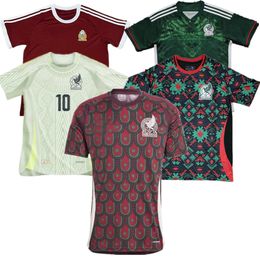 2024 25 Men's T-Shirts Mexico Copa America RAUL CHICHARITO 2024 LOZANO DOS SANTOS 24 25 H.LOZANO Men Shirts Uniforms Fans