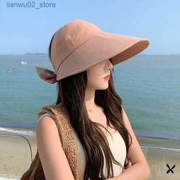 Wide Brim Hats Bucket Hats 2024 Sun Protection Hat Korean Joker Face Mask Online Celebrity Fisherman Hat Waterproof Sun Hat Q240312