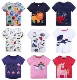 INS Baby Shirts Animal Appliqued Kids T Shirts Short Sleeve Tees Cartoon Boys Tops Children Outfits Summer Baby Clothing 31 Design1183210