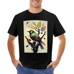 Men's Tank Tops Beautiful Bird On The Tree Design T-Shirt Blouse Graphics T Shirt Mens Big And Tall Shirts