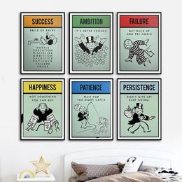 Alec Monopolies Inspiration Success Ambition Patience Canvas Poster Wall Art for Living Room Home Decor no Frame3183