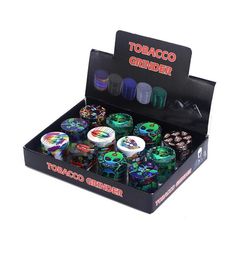 2021 Other Smoking Accessories 40MM4 layer whole body UV Colour printing smoke grinder Zinc alloy Tobacco grinders8323456