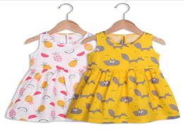 Summer Baby Girls Clothes Cartoon Toddler Princess Dress Sleeveless Girls Dresses Cotton Outfits Boutique Kids Clothing 19 Designs6721358