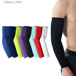 Protective Sleeves Basketball Arm Guards Lengthen Elbow Protective Gear Men Women Sports Riding Fitness Running Slip Breathable Sunscreen Sleeves L0312