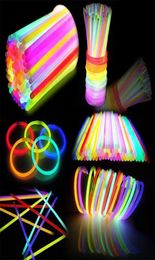Party Decoration Pieces Of Fluorescent Lights Glowing In The Dark Bracelet Necklace Neon Wedding Birthday Halloween PrPartyParty1352839