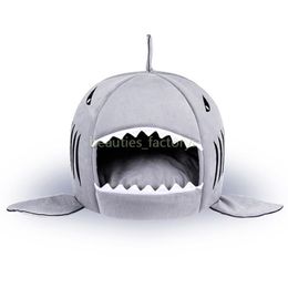 Pet Bed Cat Puppy Shark Shape Cushion Dog House Beds or Furniture Kennel Warm Pet Portable Supplies 1pcs304b