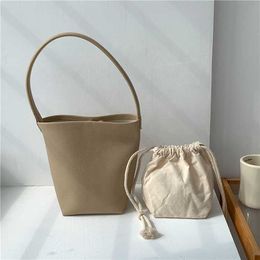 HBP Non-Brand New design trendy handbags set Fashion large bucket bag Soft PU leather sling shoulder Simple pure Colour hand