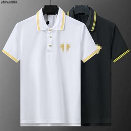 Haikyuu New Mens Designer Pure Cotton Anti-wrinkle Fabric Business Casual Polo Shirt T-shirt Father Clothing Clothesm-3xltop L1bf