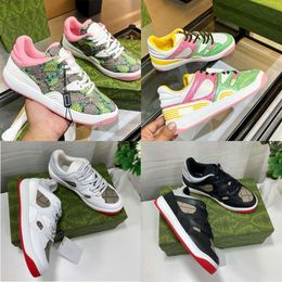 Designer Mens Trainers Leather Basketball Shoes Low Sneakers Women White Perforated Fabric Casual Shoes Outdoors Sport Shoe Size 35-46 With Box 529