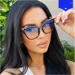 Sunglasses Retro Anti Blue Light Cat EyeGlasses For Women Vintage Ladies ClearComputer Reding Trending Wholesale