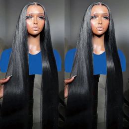 30 32 Inch 250%Frontal 13x4 13x6 Hd Lace Front Brazilian Bone Straight 5x5 Glueless Wig Human Hair