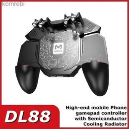 Game Controllers Joysticks MEMO DL88 2 in 1 Mobile Phone 6 Finger Gamepad Joystick Controller with Semiconductor Cooling Radiator for IOS Android Universal L24312