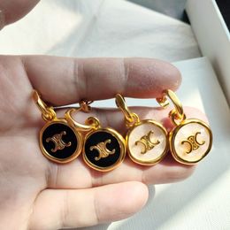 luxury celi brand circle designer earrings for women retro vintage 18k gold letters geometry nice orecchini ohrringe earings earring ear rings Jewellery