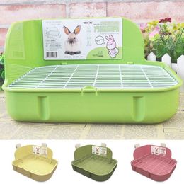 Pets Rabbit Toilet Square Bed Pan Potty Trainer Bedding Litter Box for Small Animals Cleaning Supplies Drop Ship2759