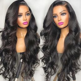 250%Body Wave Front Human Glueless Indian Wavy Hair Wigs for Women Pre Plucked 13x4 Lace Frontal Wig Despacito