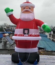 wholesale 20/26/33ft Meters Tall Giant White Beard Inflatable Figure Model with Air Blower for Christmas Holiday Decoration or Advertising on Store