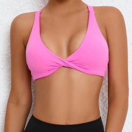 Yoga Outfit Women Sports Bra High Support Impact Fitness Gym Running Underwear Top Workout Clothes Push-up Padded Activewear