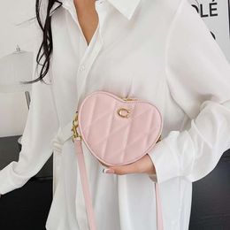 Crossbody Bag Designer Best-selling Brand Womens Bag Spring/summer New Single Shoulder Heart Shaped Love Contrast Colour Mobile Change