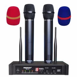 Microphones FREEBOSS FBU10 2 Way Black Silver Golden Metal Handheld Wireless Microphone Party Karaoke Microphone System