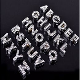 500 Pieces lot 8MM 10MM A-Z Rhinestone Letter Charms for DIY Pet Name DIY Dog Cat Pet Collar Slide Charm Letters308L