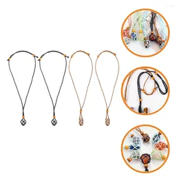 Pendant Necklaces 4pcs Necklace Cord Empty Stone Holder Adjustable For DIY