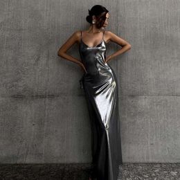 Womens Spring And Dress Summer Gilding Strap Backless Sleeve Sheath Temperament Sexy For Women