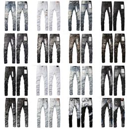 Designer maschile pantaloni jeans jeans jeans pantaloni design dritte retro streetwear viola marchio Pant