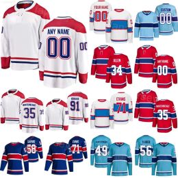 Hockey Jesey Custom Men Women Youth Monteal''Canadien''Cole Caufield Sean Monahan Tanne Peason Alex Newhook Mike Matheson Nick Suzuki Bendan Gallaghe