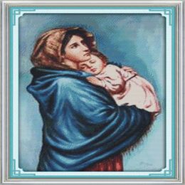 The Virgin Mary Christian Jesus decor paintings Handmade Cross Stitch Embroidery Needlework sets counted print on canvas DMC 14C1832