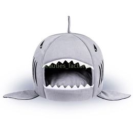 Pet Bed Cat Puppy Shark Shape Cushion Dog House Beds or Furniture Kennel Warm Pet Portable Supplies 1pcs152s