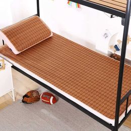 Other Bedding Supplies Summer Cool Bamboo Rattan Bed Sheet Student Kids Sleeping Mat Kit 90/135cm Single Double Folding Sheet Bed Protection Pad