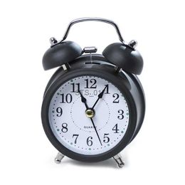 Other Clocks Accessories Retro Loud Alarm Clock Double Bell Loudly Snooze for TIME Clocks for Home Students Kids Room DecorationL2403