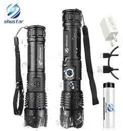Powerful LED Flashlight XHP50 Lamp bead Support zoom 5 lighting modes Torch By 18650 or 26650 battery For outdoor activities5729382