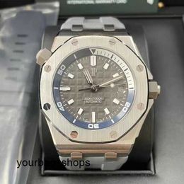 Iconic Celebrity AP Watch Royal Oak Offshore Series 42mm Dia Platinum Precision Steel Automatic Mechanical Mens Watch Luxury Watch 15720ST