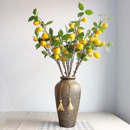 Artificial Plant Lemon Tree with Fruit Branches Store Living Room Decoration Plant Decoration Garden Decoration No Vase T200509215p