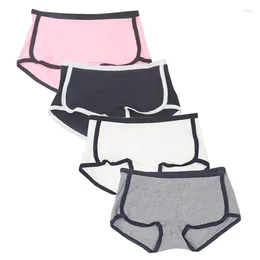 Women's Panties Soft Women Sexy Cotton Solid Color Exquisite Middle Waist Sweet Stretch Boxer