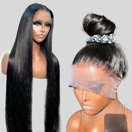 360 Full Lace Frontal Wig Pre Plucked 28 30 32Inch Brazilian Bone Straight 13x4 13x6 HD Lace Frontal Human Hair Wigs for Women