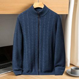 Men's Sweaters Arrival Fashion Cashmere Cardigan Autumn And Winter High-end Outerwear Sweater For Men In Round Neck Knit Jacket Size S-4XL