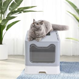 Pet Toilet Bedpan Anti Splash Cats Litter Box Cat Dog Tray With Scoop Kitten Clean Toilette Home Plastic Sand Supplies Grooming172V