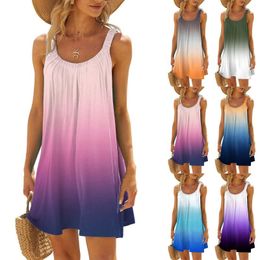 Casual Dresses Summer For Tall Women Dress Vest Vacation Short Halter Pleated