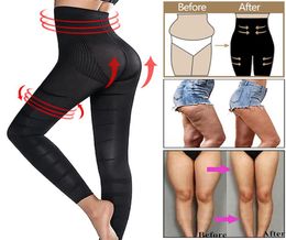 Leg Slimming Body Shaper Anti Cellulite Compression Leggings High Waist Tummy Control Panties Thigh Sculpting Slimmer Shapewear2592706