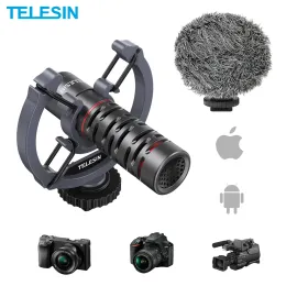 Microphones TELESIN 3.5 mm Condenser Recording Microphone onCamera Universal for iPhone Android Canon Sony SLR DSLR Mac Tablet Vlogging