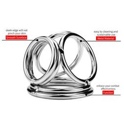 Sex Cock Ring Device Delay Ejaculation Male Penis Enlarge for Men Gay Stainless Steel Penis Cock Rings Adult Sex Toys3511882