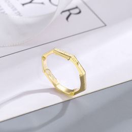 Romantic link to love ring gold plated designer stud rings fashionable exquisite popular personality classic wedding rings for men zh129 E4