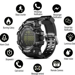 EX16 Smart Watch Bluetooth Waterproof IP67 Smart Wristwatch Relogios Pedometer Stopwatch Sport Bracelet For iPhone Android Phone W6802733