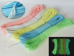 100FT 9 Strands Cores Glow in the dark Luminous Paracord Parachute Cord Lanyard Rope7112027