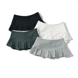 Skirts Spring Extremely Short Pleated Skirt Low Rise Women Female Terry Fabric Mini Y2K Bottom Sweet Girls