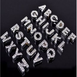 500 Pieces lot 8MM 10MM A-Z Rhinestone Letter Charms for DIY Pet Name DIY Dog Cat Pet Collar Slide Charm Letters283J